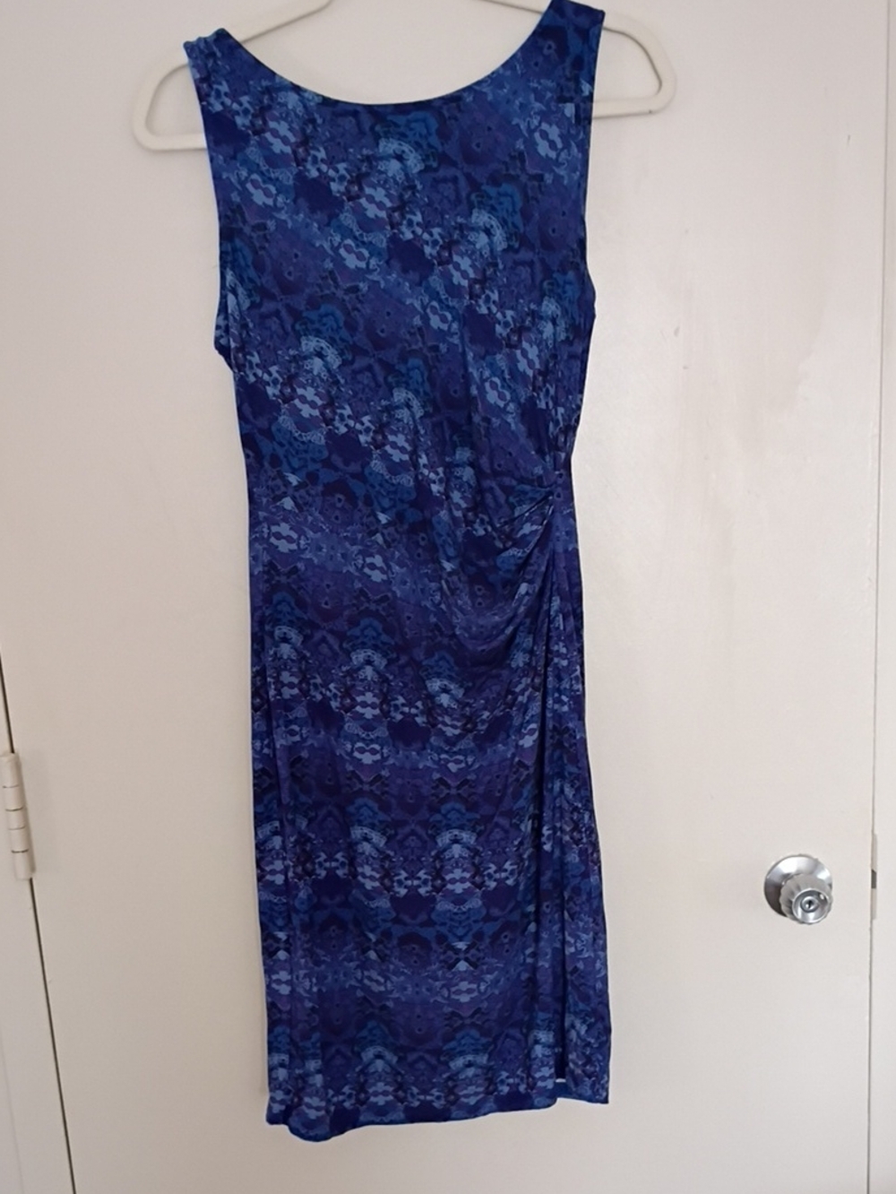 Catherine Malandrino Blue Printed Sleeveless Dress